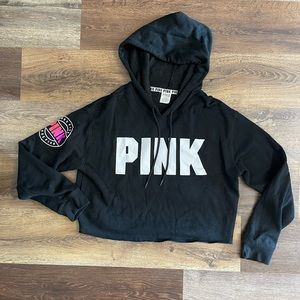 Black cropped hoodie